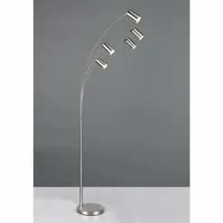 Luminaires Trio Marley Lampadaire Nickel mat, 5 lumières* Lampadaires Et Lampes Sur Pied