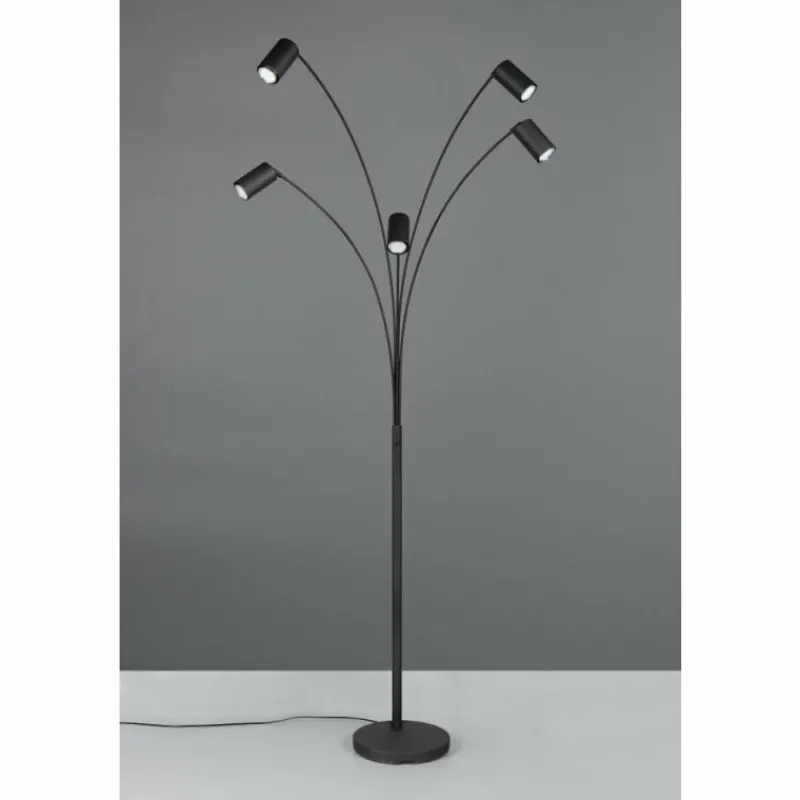 Luminaires Trio Marley Lampadaire Noir, 5 lumières* Lampadaires Et Lampes Sur Pied