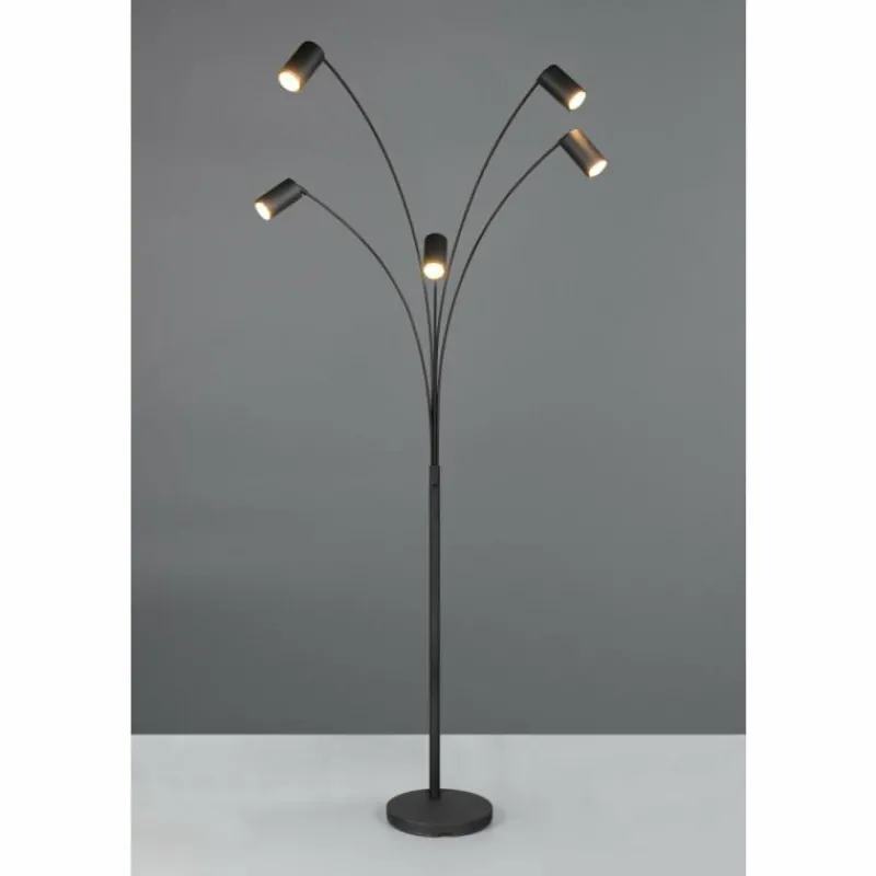 Luminaires Trio Marley Lampadaire Noir, 5 lumières* Lampadaires Et Lampes Sur Pied