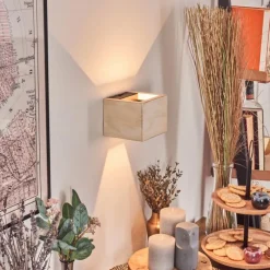 Lampes En Bois-hofstein Marmorera Applique murale, Spot mural Écru, Noir, 1 lumière