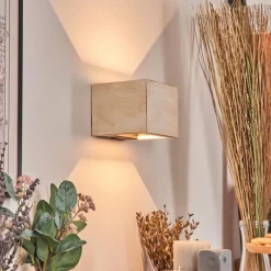 Lampes En Bois-hofstein Marmorera Applique murale, Spot mural Écru, Noir, 1 lumière