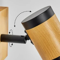 Luminaires Scandinaves-hofstein Martim Applique murale Chrome, Écru, Noir, 1 lumière