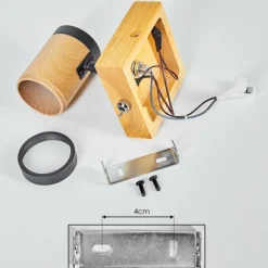 Luminaires Scandinaves-hofstein Martim Applique murale Chrome, Écru, Noir, 1 lumière