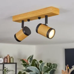 Luminaires Scandinaves-hofstein Martim Plafonnier Écru, Noir, 2 lumières