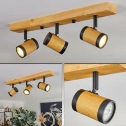 Luminaires Scandinaves-hofstein Martim Plafonnier Écru, Noir, 3 lumières