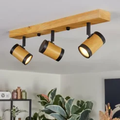 Luminaires Scandinaves-hofstein Martim Plafonnier Écru, Noir, 3 lumières