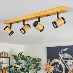 Luminaires Scandinaves-hofstein Martim Plafonnier Écru, Noir, 4 lumières