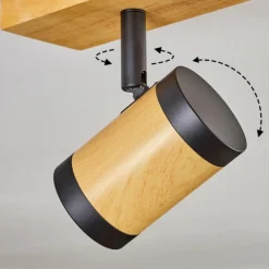 Luminaires Scandinaves-hofstein Martim Plafonnier Écru, Noir, 4 lumières