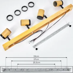 Luminaires Scandinaves-hofstein Martim Plafonnier Écru, Noir, 4 lumières