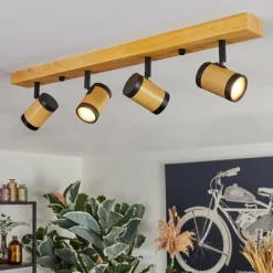 Luminaires Scandinaves-hofstein Martim Plafonnier Écru, Noir, 4 lumières