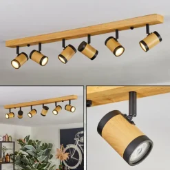 Luminaires Scandinaves-hofstein Martim Plafonnier Écru, Noir, 6 lumières