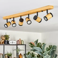 Luminaires Scandinaves-hofstein Martim Plafonnier Écru, Noir, 6 lumières