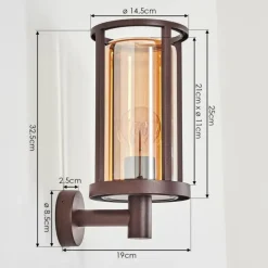 hofstein Martinha Lampe murale d´extérieur Rouille, 1 lumière