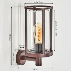 hofstein Martinha Lampe murale d´extérieur Rouille, 1 lumière