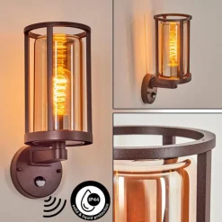 hofstein Martinha Lampe murale d´extérieur Rouille, 1 lumière, Détecteur de mouvement