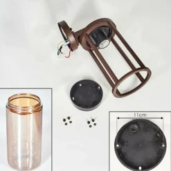 hofstein Martinha Lampe murale d´extérieur Rouille, 1 lumière, Détecteur de mouvement