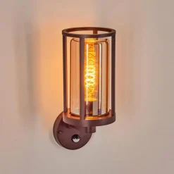 hofstein Martinha Lampe murale d´extérieur Rouille, 1 lumière, Détecteur de mouvement