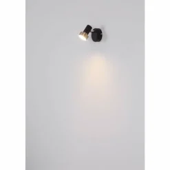 Luminaires Globo Lighting Mason Plafonnier, Spot de plafond, Applique murale, Spot mural Chrome, Noir, 1 lumière* Spots Et Projecteurs