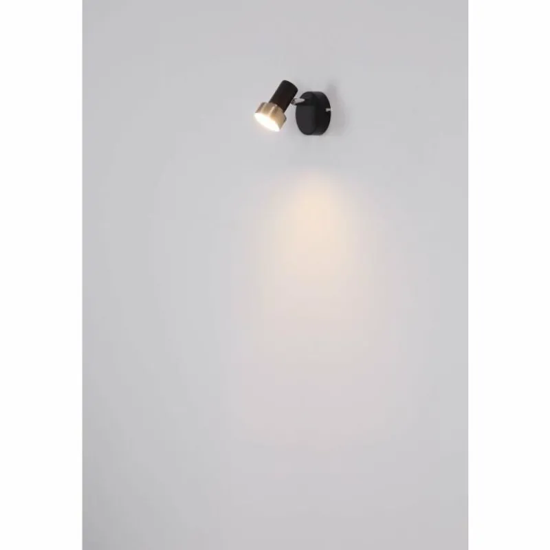 Luminaires Globo Lighting Mason Plafonnier, Spot de plafond, Applique murale, Spot mural Chrome, Noir, 1 lumière* Spots Et Projecteurs