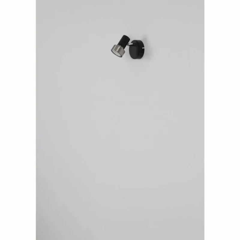 Luminaires Globo Lighting Mason Plafonnier, Spot de plafond, Applique murale, Spot mural Chrome, Noir, 1 lumière* Spots Et Projecteurs