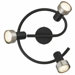 Luminaires Globo Lighting Mason Plafonnier, Spot de plafond, Applique murale, Spot mural Chrome, Noir, 3 lumières* Spots Et Projecteurs
