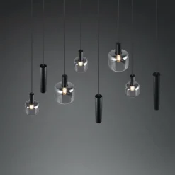 Luminaires Trio Mataro Noir, 8 lumières