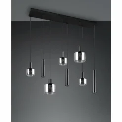 Luminaires Trio Mataro Noir, 8 lumières