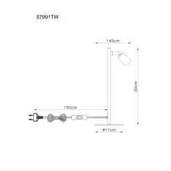 Luminaires Globo Lighting Matrix Lampe à poser Blanc, 1 lumière* Lampes À Poser