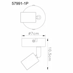 Luminaires Globo Lighting Matrix Plafonnier, Spot de plafond, Applique murale, Spot mural Rose, 1 lumière* Spots Et Projecteurs