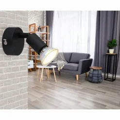Luminaires Globo Lighting Matrix Plafonnier, Spot de plafond, Applique murale, Spot mural Noir, 1 lumière* Spots Et Projecteurs
