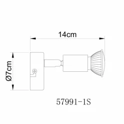 Luminaires Globo Lighting Matrix Plafonnier, Spot de plafond, Applique murale, Spot mural Noir, 1 lumière* Spots Et Projecteurs