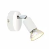 Luminaires Globo Lighting Matrix Plafonnier, Spot de plafond, Applique murale, Spot mural Chrome, Blanc, 1 lumière* Spots Et Projecteurs