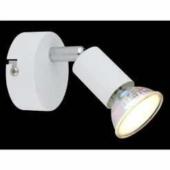 Luminaires Globo Lighting Matrix Plafonnier, Spot de plafond, Applique murale, Spot mural Chrome, Blanc, 1 lumière* Spots Et Projecteurs