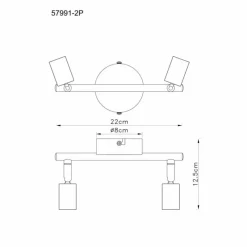 Luminaires Globo Lighting Matrix Plafonnier, Spot de plafond, Applique murale, Spot mural Rose, 2 lumières* Spots Et Projecteurs