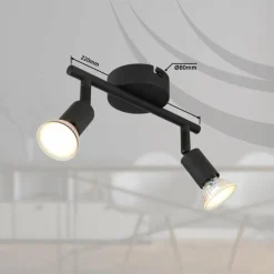 Luminaires Globo Lighting Matrix Plafonnier, Spot de plafond, Applique murale, Spot mural Noir, 2 lumières* Spots Et Projecteurs