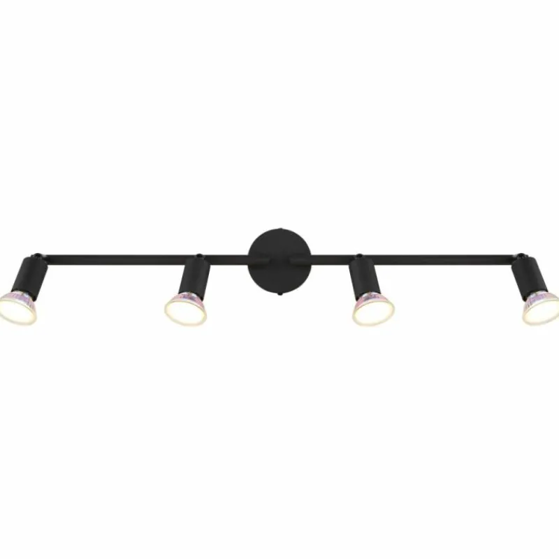 Luminaires Globo Lighting Matrix Plafonnier, Spot de plafond, Applique murale, Spot mural Noir, 4 lumières* Spots Et Projecteurs