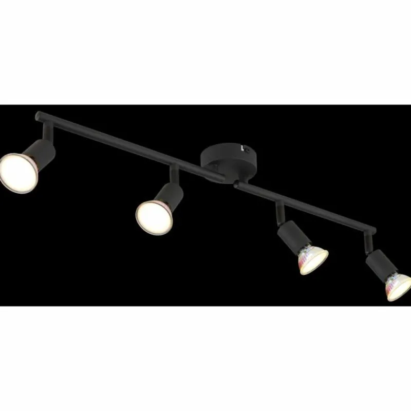 Luminaires Globo Lighting Matrix Plafonnier, Spot de plafond, Applique murale, Spot mural Noir, 4 lumières* Spots Et Projecteurs