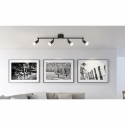 Luminaires Globo Lighting Matrix Plafonnier, Spot de plafond, Applique murale, Spot mural Noir, 4 lumières* Spots Et Projecteurs