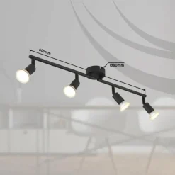 Luminaires Globo Lighting Matrix Plafonnier, Spot de plafond, Applique murale, Spot mural Noir, 4 lumières* Spots Et Projecteurs