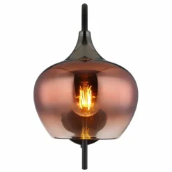 Luminaires Globo Lighting Maxy Applique murale Chrome, Noir, 1 lumière