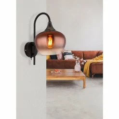 Luminaires Globo Lighting Maxy Applique murale Chrome, Noir, 1 lumière