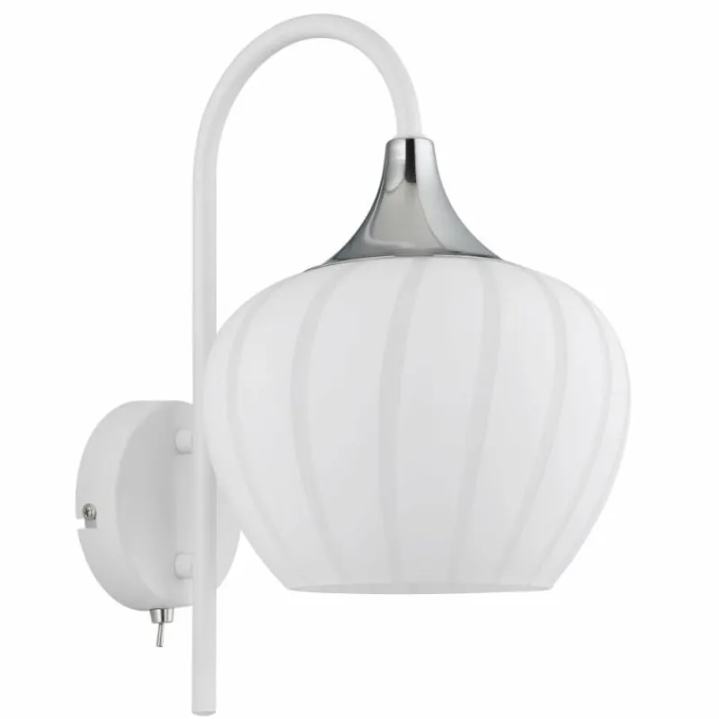 Luminaires Globo Lighting Maxy Applique murale Chrome, Blanc, 1 lumière