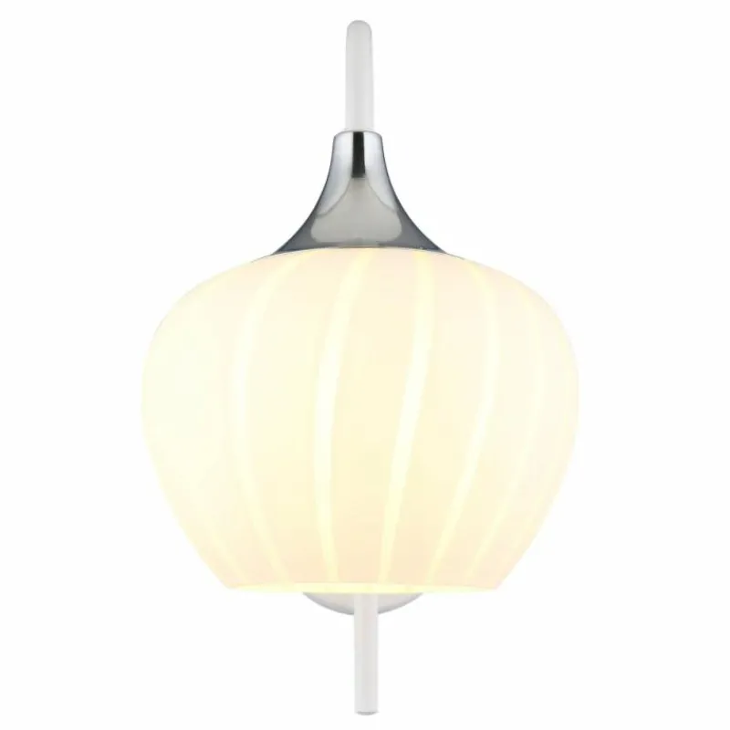 Luminaires Globo Lighting Maxy Applique murale Chrome, Blanc, 1 lumière