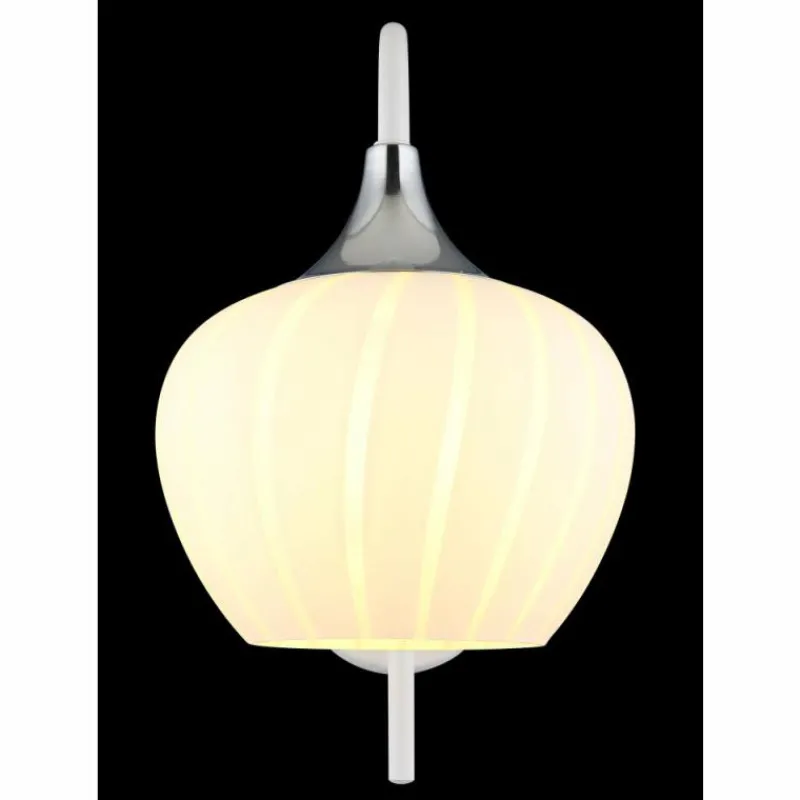 Luminaires Globo Lighting Maxy Applique murale Chrome, Blanc, 1 lumière