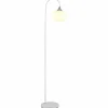 Luminaires Globo Lighting Maxy Lampadaire Chrome, Blanc, 1 lumière