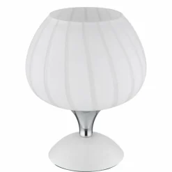 Luminaires Globo Lighting Maxy Lampe à poser Chrome, Blanc, 1 lumière