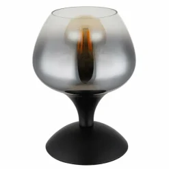 Suspension Verre Fumé-Luminaires Globo Lighting Maxy Lampe à poser Noir, 1 lumière