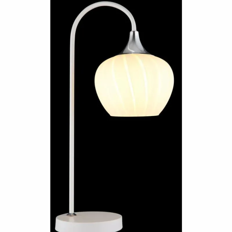 Luminaires Globo Lighting Maxy Lampe à poser Chrome, Blanc, 1 lumière