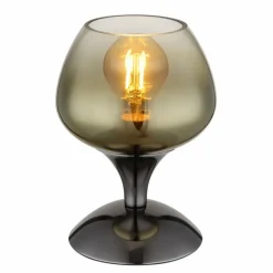 Luminaires Globo Lighting Maxy Lampe à poser Chrome, Noir, 1 lumière