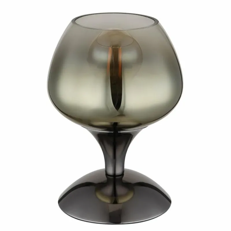 Luminaires Globo Lighting Maxy Lampe à poser Chrome, Noir, 1 lumière